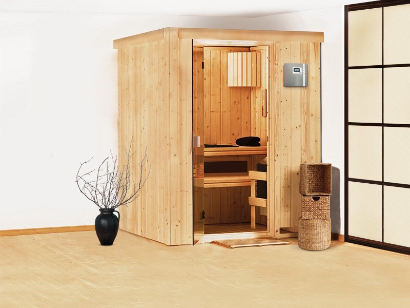 Sauna kabine Heikki 151x151x198 cm 3,6 kW el